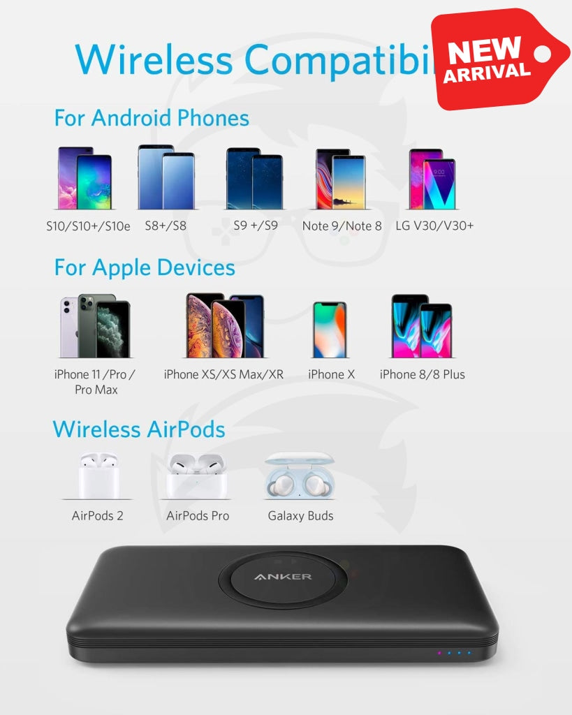 Anker Wireless Power Bank, PowerCore 10,000mAh Portable Charger with USB-C Anker Wireless Power Bank, PowerCore 10,000mAh Portable Charger with USB-C